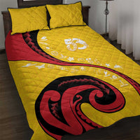 Papua New Guinea Independence Quilt Bed Set Special Style Yellow Version LT05 Yellow - Polynesian Pride
