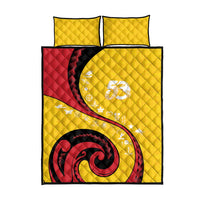 Papua New Guinea Independence Quilt Bed Set Special Style Yellow Version LT05 - Polynesian Pride