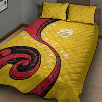 Papua New Guinea 50th Independence Anniversary Quilt Bed Set Special Style Yellow Version - Polynesian Pride