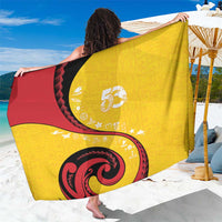 Papua New Guinea Independence Sarong Special Style Yellow Version LT05 One Size 44 x 66 inches Yellow - Polynesian Pride