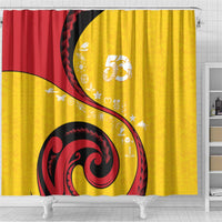 Papua New Guinea Independence Shower Curtain Special Style Yellow Version LT05 - Polynesian Pride
