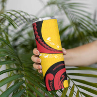 Papua New Guinea 50th Independence Anniversary Skinny Tumbler Special Style Yellow Version - Polynesian Pride