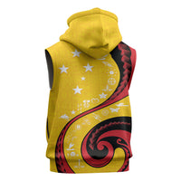 Papua New Guinea Independence Sleeveless Hoodie Special Style Yellow Version LT05 - Polynesian Pride