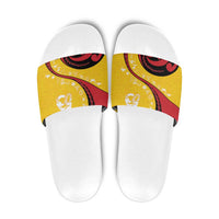 Papua New Guinea 50th Independence Anniversary Slide Sandals Special Style Yellow Version - Polynesian Pride
