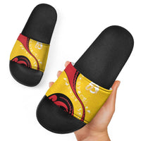 Papua New Guinea 50th Independence Anniversary Slide Sandals Special Style Yellow Version - Polynesian Pride