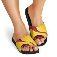 Papua New Guinea Independence Slide Sandals Special Style Yellow Version LT05 - Polynesian Pride