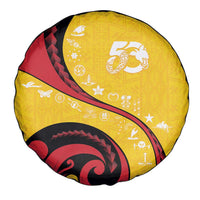 Papua New Guinea 50th Independence Anniversary Spare Tire Cover Special Style Yellow Version - Polynesian Pride