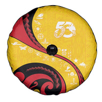 Papua New Guinea Independence Spare Tire Cover Special Style Yellow Version LT05 - Polynesian Pride