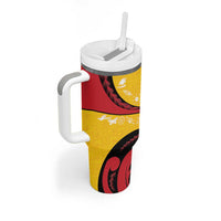 Papua New Guinea Independence Tumbler With Handle Special Style Yellow Version LT05 - Polynesian Pride