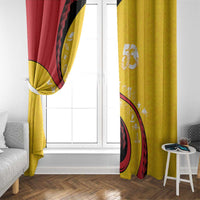 Papua New Guinea 50th Independence Anniversary Window Curtain Special Style Yellow Version - Polynesian Pride
