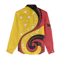 Papua New Guinea 50th Independence Anniversary Women Casual Shirt Special Style Yellow Version - Polynesian Pride