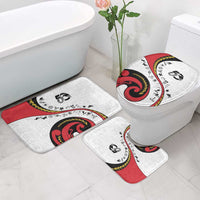 Papua New Guinea Independence Bathroom Set Special Style White Version LT05 Mat Set Only (3 pcs) One Size White - Polynesian Pride
