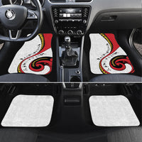 Papua New Guinea Independence Car Mats Special Style White Version LT05 Set 4pcs White - Polynesian Pride