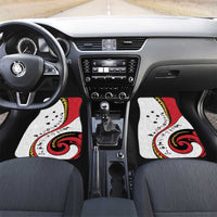 Papua New Guinea Independence Car Mats Special Style White Version LT05 Set 2pcs - Front White - Polynesian Pride
