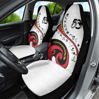 Papua New Guinea Independence Car Seat Cover Special Style White Version LT05 - Polynesian Pride