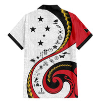 Papua New Guinea Independence Family Matching Mermaid Dress and Hawaiian Shirt Special Style White Version LT05 Dad's Shirt - Long Sleeve White - Polynesian Pride