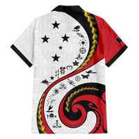 Papua New Guinea Independence Family Matching Off Shoulder Maxi Dress and Hawaiian Shirt Special Style White Version LT05 Dad's Shirt - Long Sleeve White - Polynesian Pride