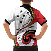 Papua New Guinea 50th Independence Anniversary Family Matching Puletasi and Hawaiian Shirt Special Style White Version - Polynesian Pride