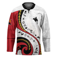 Papua New Guinea Independence Hockey Jersey Special Style White Version LT05 Unisex White - Polynesian Pride