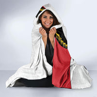 Papua New Guinea Independence Hooded Blanket Special Style White Version LT05 - Polynesian Pride