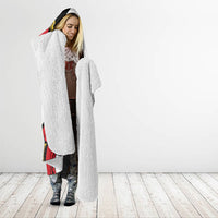 Papua New Guinea Independence Hooded Blanket Special Style White Version LT05 - Polynesian Pride