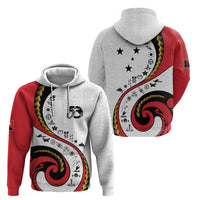 Papua New Guinea Independence Hoodie Special Style White Version LT05 Zip Hoodie White - Polynesian Pride