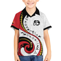 Papua New Guinea Independence Kid Hawaiian Shirt Special Style White Version LT05 Kid White - Polynesian Pride