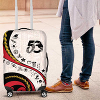 Papua New Guinea 50th Independence Anniversary Luggage Cover Special Style White Version - Polynesian Pride