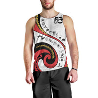 Papua New Guinea Independence Men Tank Top Special Style White Version LT05 - Polynesian Pride