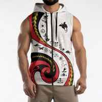 Papua New Guinea Independence Sleeveless Zip Hoodie Special Style White Version LT05 - Polynesian Pride