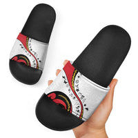 Papua New Guinea Independence Slide Sandals Special Style White Version LT05 - Polynesian Pride