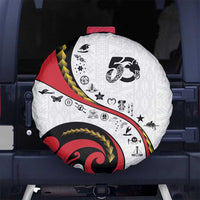 Papua New Guinea Independence Spare Tire Cover Special Style White Version LT05 White - Polynesian Pride