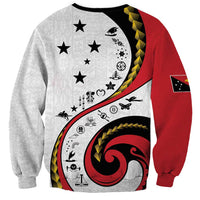 Papua New Guinea 50th Independence Anniversary Sweatshirt Special Style White Version - Polynesian Pride