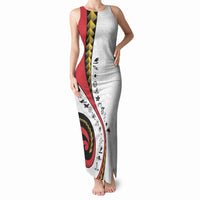 Papua New Guinea Independence Tank Maxi Dress Special Style White Version LT05 Women White - Polynesian Pride