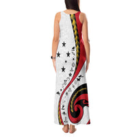 Papua New Guinea Independence Tank Maxi Dress Special Style White Version LT05 - Polynesian Pride