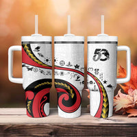 Papua New Guinea Independence Tumbler With Handle Special Style White Version LT05 - Polynesian Pride