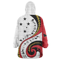 Papua New Guinea Independence Wearable Blanket Hoodie Special Style White Version LT05 - Polynesian Pride