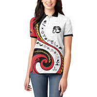 Papua New Guinea Independence Women Polo Shirt Special Style White Version LT05 - Polynesian Pride