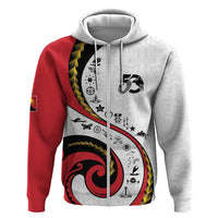 Papua New Guinea Independence Zip Hoodie Special Style White Version LT05 Zip Hoodie White - Polynesian Pride
