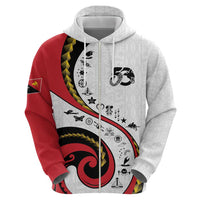 Papua New Guinea Independence Zip Hoodie Special Style White Version LT05 Pullover Hoodie White - Polynesian Pride