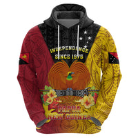 Personalized Papua New Guinea Independence Day Hoodie Bird Of Paradise With Polynesian Pattern LT05 - Polynesian Pride
