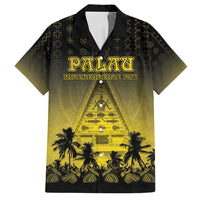 Personalised Palau Independence Day Family Matching Tank Maxi Dress and Hawaiian Shirt Palauan Tattoo Pattern - Polynesian Pride
