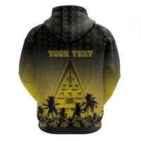 Personalised Palau Independence Day Hoodie Palauan Tattoo Pattern - Polynesian Pride