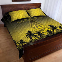 Palau Independence Day Quilt Bed Set Palauan Tattoo Pattern - Polynesian Pride