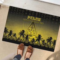 Palau Independence Day Rubber Doormat Palauan Tattoo Pattern - Polynesian Pride