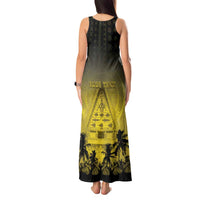 Personalised Palau Independence Day Tank Maxi Dress Palauan Tattoo Pattern - Polynesian Pride