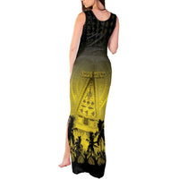 Personalised Palau Independence Day Tank Maxi Dress Palauan Tattoo Pattern - Polynesian Pride