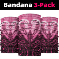 Aotearoa Breast Cancer Neck Gaiter Maori Tribal Pattern LT05 package One Size: 25*50cm Pink - Polynesian Pride
