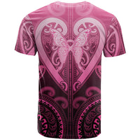 Aotearoa Breast Cancer T Shirt Maori Tribal Pattern LT05 - Polynesian Pride