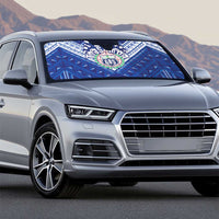 Toa Samoa Rugby Auto Sun Shade Samoan Pride With Tribal Pattern - Polynesian Pride